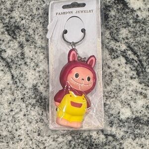 Cute Red and Yellow Monster Keychain